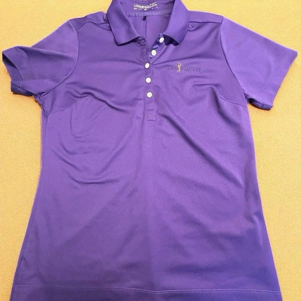 Women's Nike Golf Dri-FIT Purple Polo Shirt Size L The Players TPC‎ Sawgrass - Picture 2 of 9